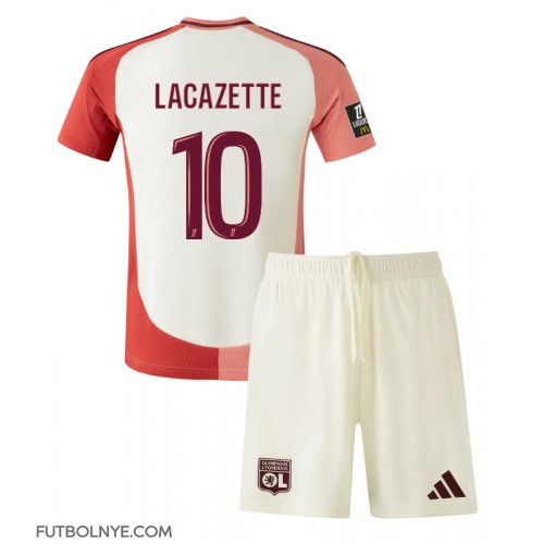 Camiseta Olympique Lyonnais Alexandre Lacazette #10 Tercera Equipación para niños 2024-25 manga corta (+ pantalones cortos)